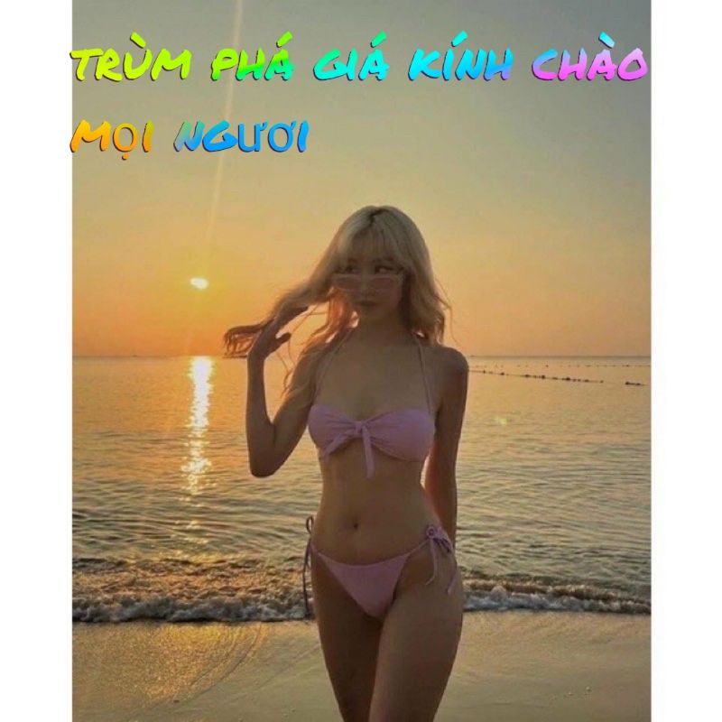 Bikini Đồ Bơi Màu Tím Bược Nơ – Kèm Hình Ảnh Thật