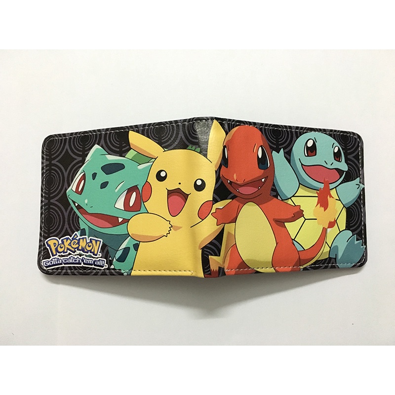 Ví Ngắn Gập Đôi In Hình Pikachu Hoạt Hình Pokemon