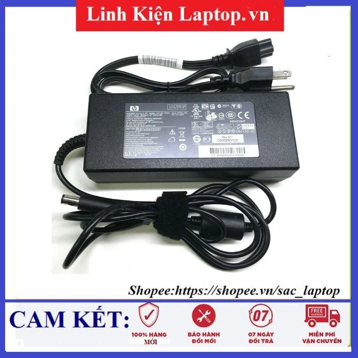 Sạc Laptop HP 8570w 8560w 8540w 150w 19V 7.89A / 19.5V 7.69A Hàng ZIN (Adapter HP 150w) HP Zbook 15 G2