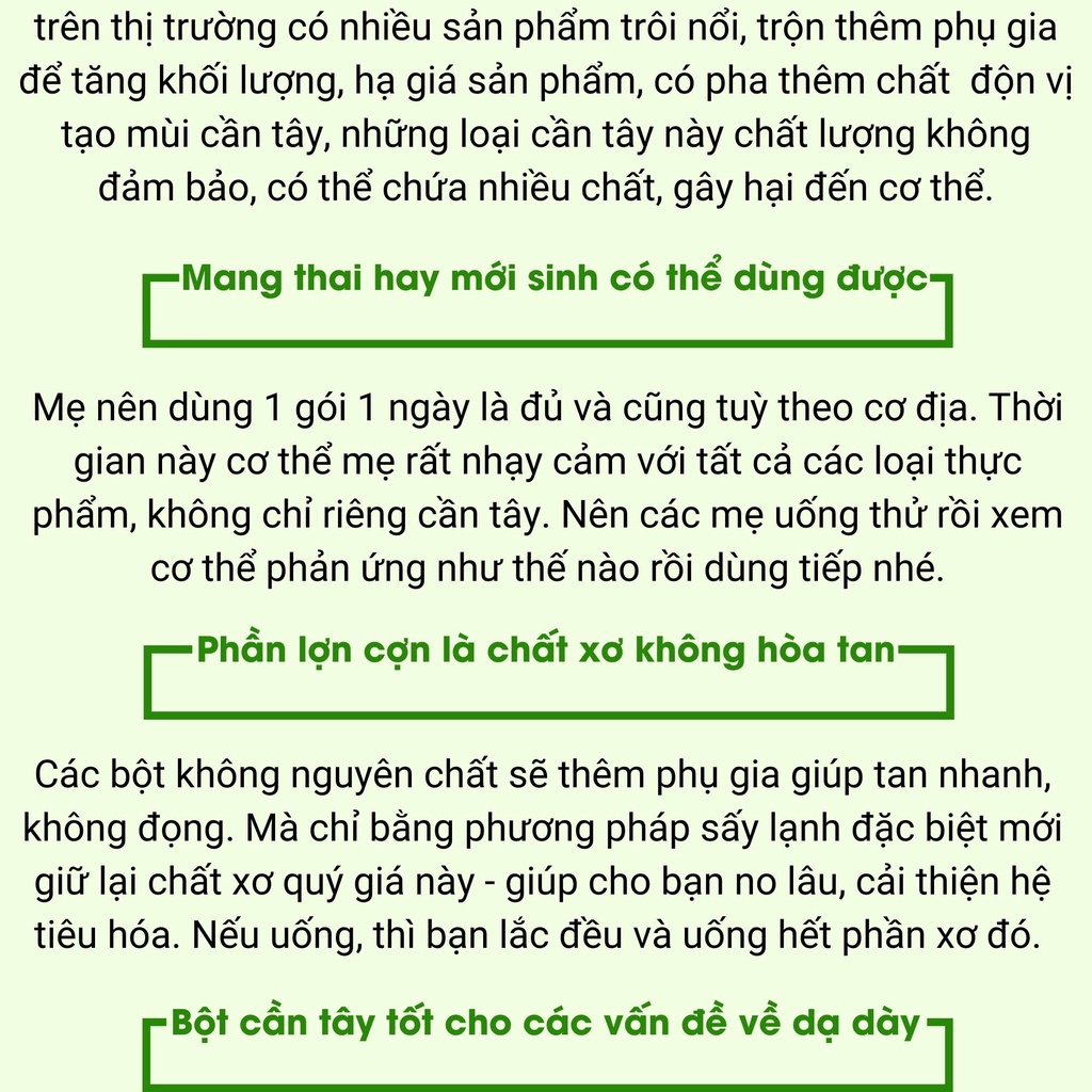 Mô tả Bột cần tây detox nguyên chất sấy lạnh Dalahouse bột rau củ hữu cơ đạt chuẩn Châu Âu - 7