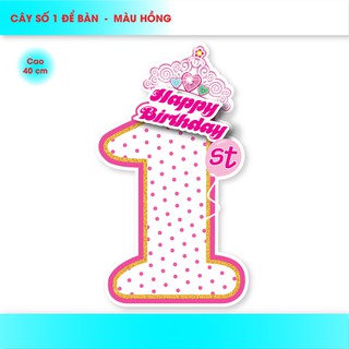 CÂY SỐ 1 TUỔI VƯƠNG MIỆNG TRƠN ( 4 MÀU )