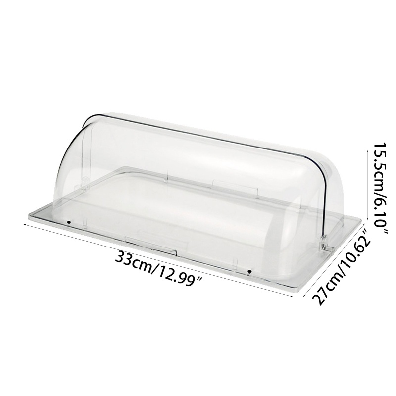 Li Hình Chữ Nhật Bánh Mì Trưng Bày Mái Vòm Flip Cover Nhà Bếp Rau Bụi