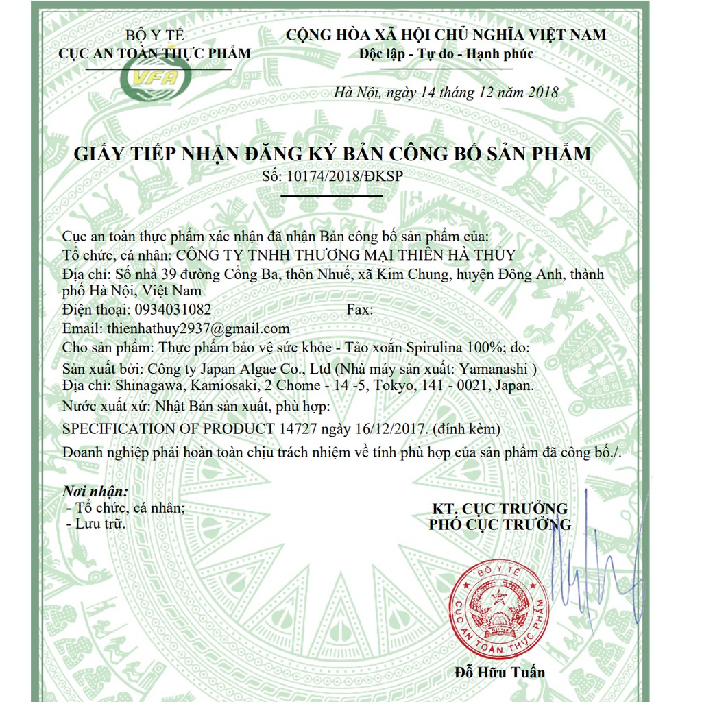 Tảo xoắn tem đỏ Nhật Bản, viên tảo xoắn Spirulina hộp 2200 viên [Date 2026] [Hỏa Tốc]