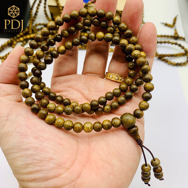 Ảnh Vòng trầm tốc 108 hạt trầm hương loại 1 PDJ - tặng kèm hộp đựng trang sức - Trang sức PDJ - PD0028 3