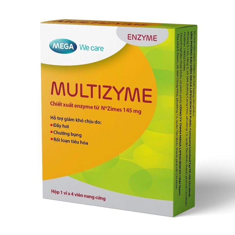 MULTIZYME hỗ trợ giảm khó chịu do đầy hơi. chướng bụng. rối loạn tiêu ...