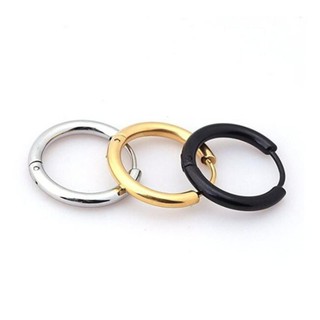 Bông tai Unisex tròn xỏ lỗ G Dragon LINDO Titan không đen, không gỉ (1 CHIẾC)
