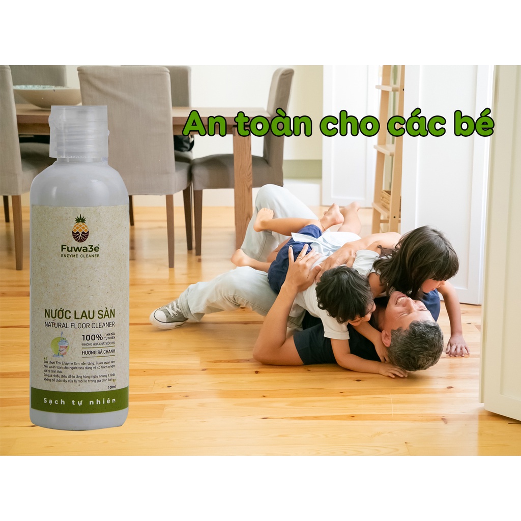 Nước giặt, rửa chén, lau sàn, vệ sinh bồn cầu, tẩy đa năng hữu cơ Fuwa3e, không nhớt sạch bóng, hương thơm tự nhiên