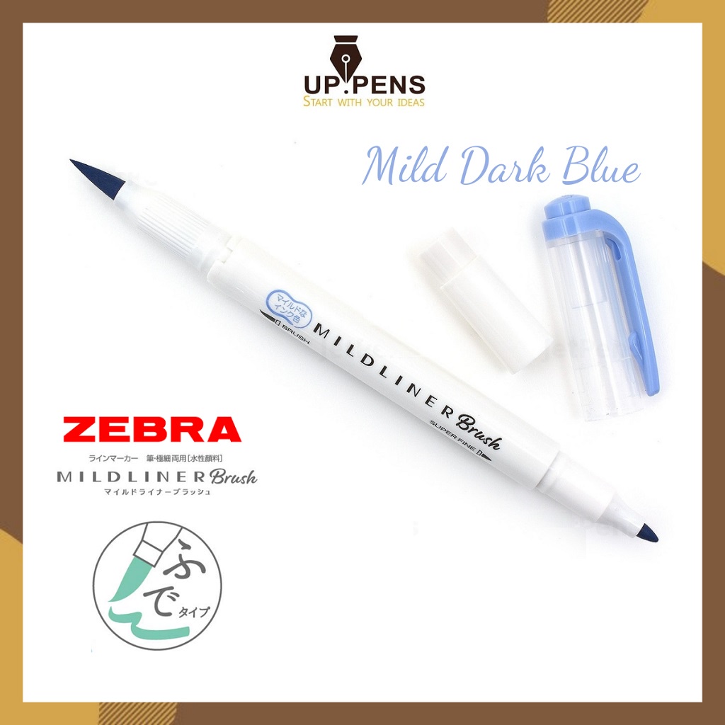 Zebra Mildliner Brush Mild Dark Blue WFT8-MDB