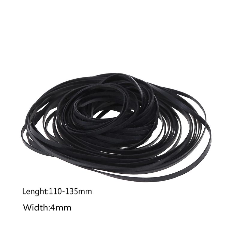 50PCS Universal Assorted Common Flat Rubber Belt Mix Cassette Tape Machine Belt