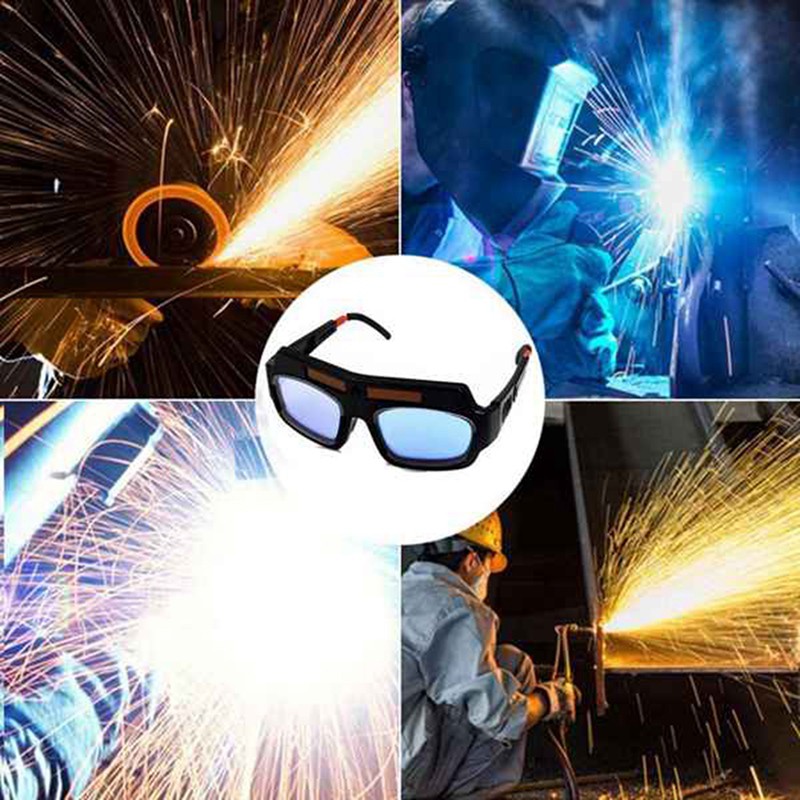 Mặt nạ hàn làm tối tự động chạy bằng năng lượng mặt trời Mũ bảo hiểm Kính thợ hàn Kính ống kính chống sốc hồ quang để bảo vệ mắt