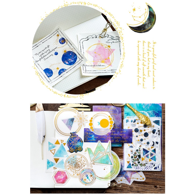 Sticker dán trang trí gói 60 nhãn dán HD83-K72  trang trí DIY Crafts, Scrapbook, Journal, Diary, Planner, Wal Seal Ect