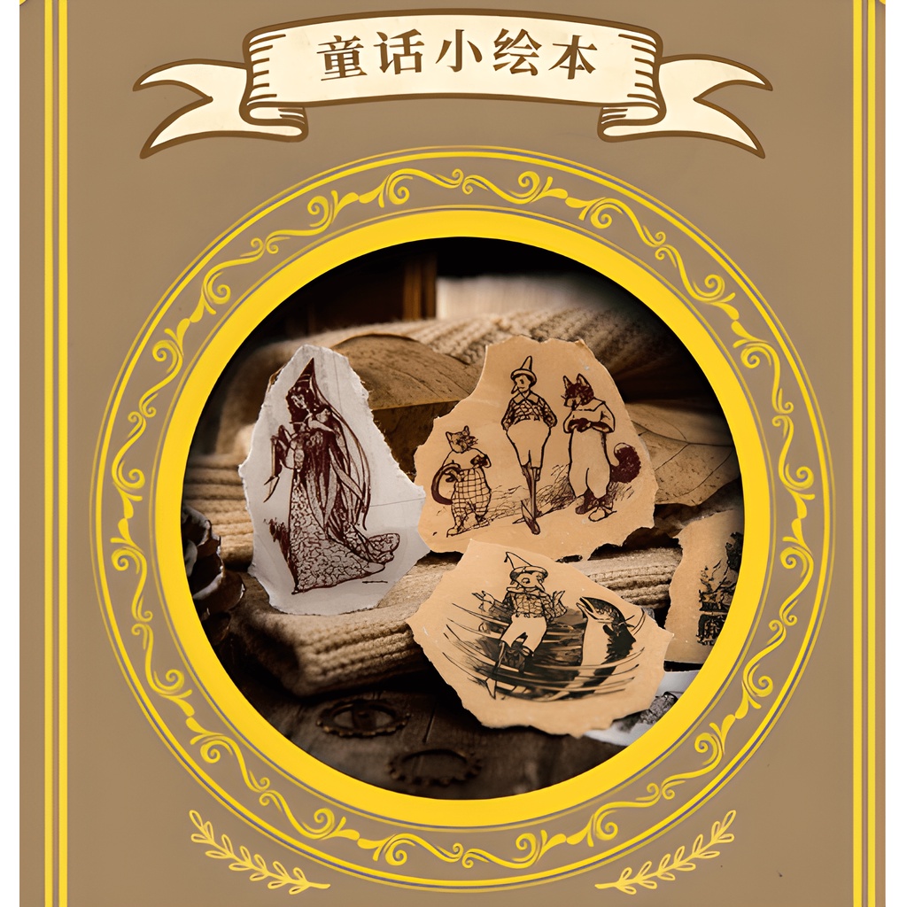Sticker vintage retro set 30 nhãn dán độc đáo trang trí sổ tay DIY Crafts, Scrapbook, Journal, Diary, Planner HD176-K58.