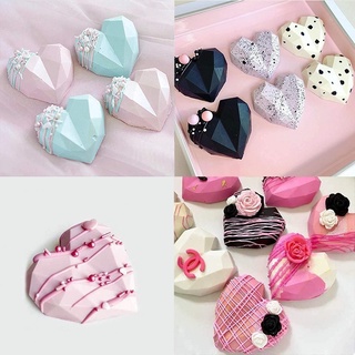 ✿✿✿Khuôn 3D Kim Cương Trái Tim Bằng Silicone Khuôn Làm Bánh Nướng Bánh Xốp Voan Chocolate Mousse✿✿✿