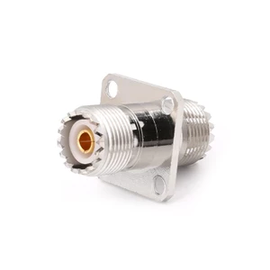 BTM UHF SO239 Nữ Sang Nữ Có Bảng Điều Khiển Gắn Đầu Nối RF Bộ Chuyển Đổi Đồng Trục Thích Ứng