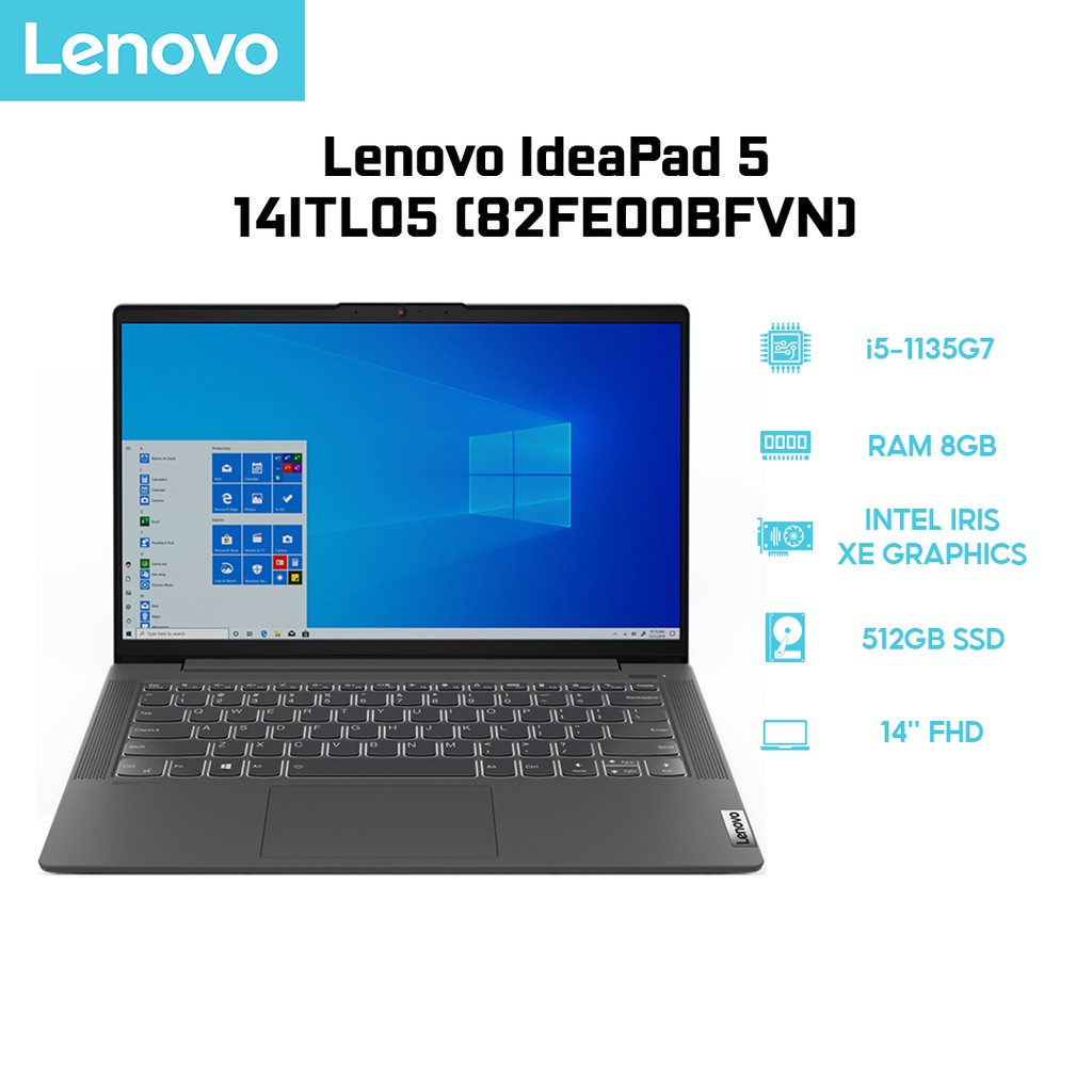 Laptop Lenovo IdeaPad 5 14ITL05 82FE00BFVN i5-1135G7 8GB 512GB Intel ...