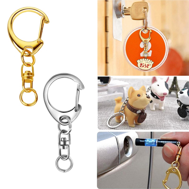 Bộ 10 cái móc khóa bằng hợp kim kẽm làm trang sức DIY