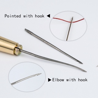 Comereally Bộ 4 Kim Khâu Giày Da Canvas Awl Taper Với Tay Cầm Kim Loại DIY Repa