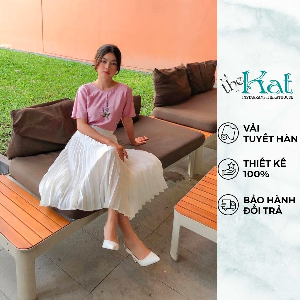Chân Váy Xếp Ly tròn The Kat House, chất vải Tuyết Hàn xịn, trẻ trung, đủ màu, đủ size, ít nhăn