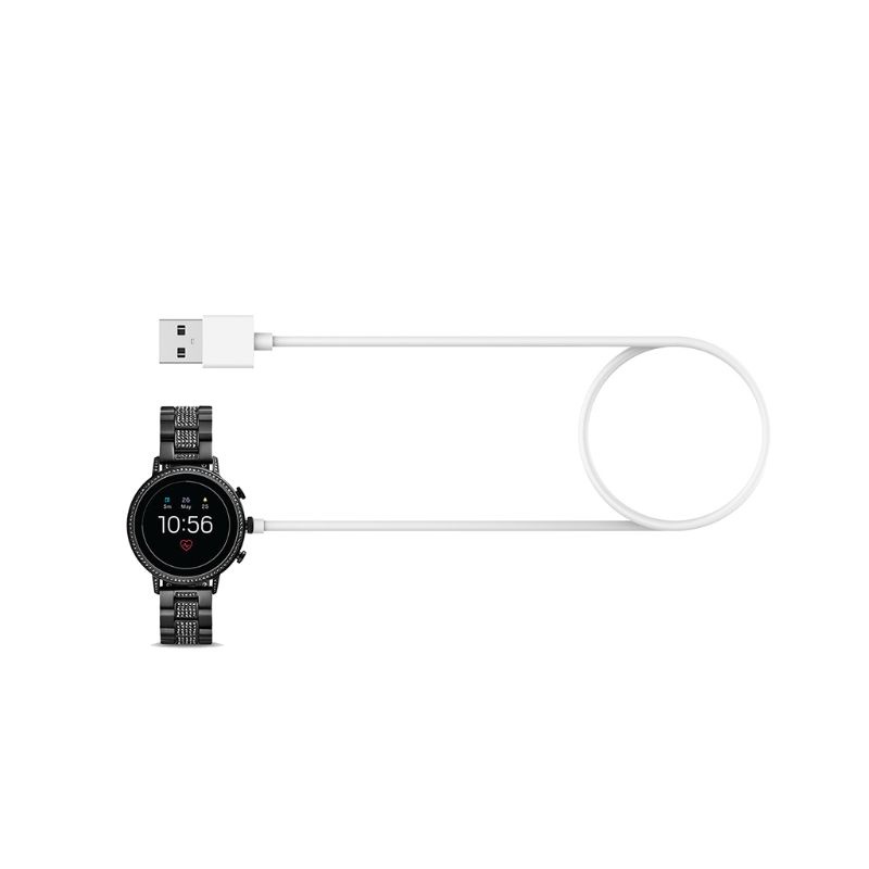 Bộ sạc dây cáp từ tính màu trắng cho đồng hồ Fossil Gen 4 / 5 cho đồng hồ Emporio Armani / Skagen Falster 2 / Misfit Vapor 2
