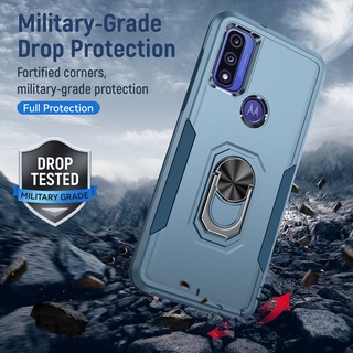 Ốp Điện Thoại Cứng Viền TPU Dẻo Kèm Giá Đỡ Nhẫn Chống Rơi / Sốc Cho Motorola Moto G Pure / Power / G Play 2023
