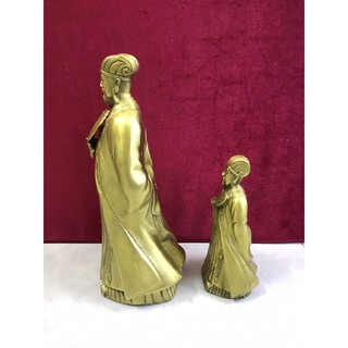 Tượng Khổng Minh Gia Cát Lượng cao 26cm bằng đồng vật phẩm phong thuỷ trưng bày trang trí bàn làm việc