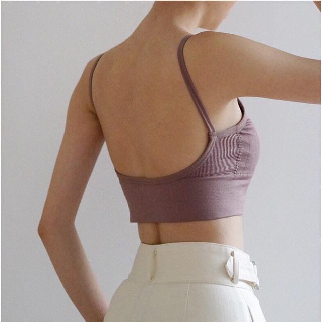 Áo Bra Tập Gym Len Tăm Bra 2 Dây Khoét Lưng Chữ U 367