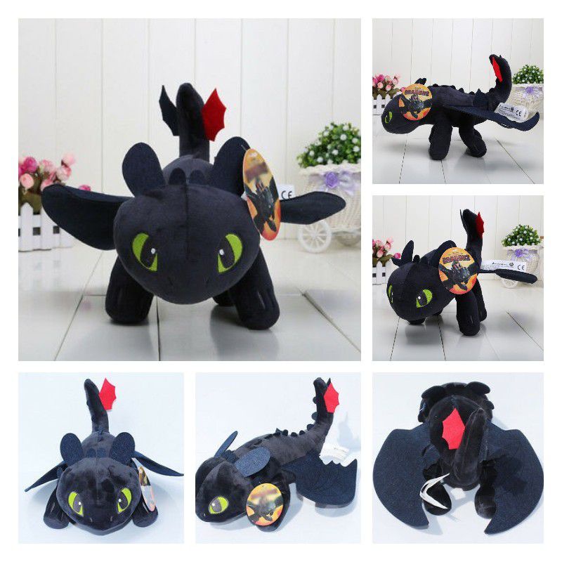 55cm How to Train Your Dragon 3 Toothless Anime Stuffed Toy Night Fury Plush Doll Soft Toys Kids Gifts