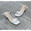 Giày sandal nữ 3 phân, dép quai ngang mũi vuông phối quai hậu mảnh chất liệu xi mờ kiểu dáng học sinh _SD02SD
