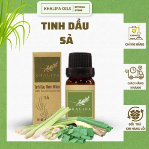 Tinh Dầu Sả Java Nguyên Chất Khalifa 50ml Tốt Cho Da Giảm Stress Khử Mùi Chống Say Xe Hàng Chính Hãng