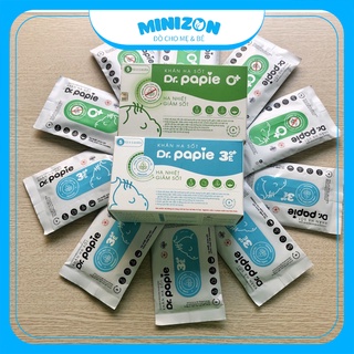 Khăn Lau Hạ Sốt Dr Papie Cho Bé, Hạ Nhiệt Giảm Sốt Hộp 25 Tờ | Minizon Kids