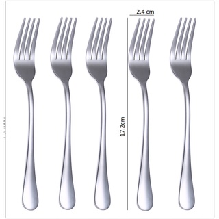 Inox 304 Bộ 5 Nĩa (Dĩa) 4 Răng Đẹp Sang Như Hình Dùng Cho Nhà Hàng Buffet Cơm Sườn BBQ Bit Tết