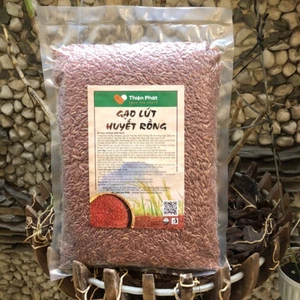 Gạo Lức Huyết Rồng 1kg Loại 1- Gạo ăn kiêng.(1kg Hút Chân Không)