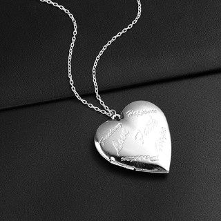 COME Heart Locket Mặt dây chuyền dành cho nữ Vòng cổ khung ảnh có thể mở cho gia đình
