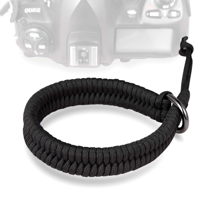 Dây đeo máy ảnh bện Paracord cổ tay cho Pentax, Panasonic DSLR