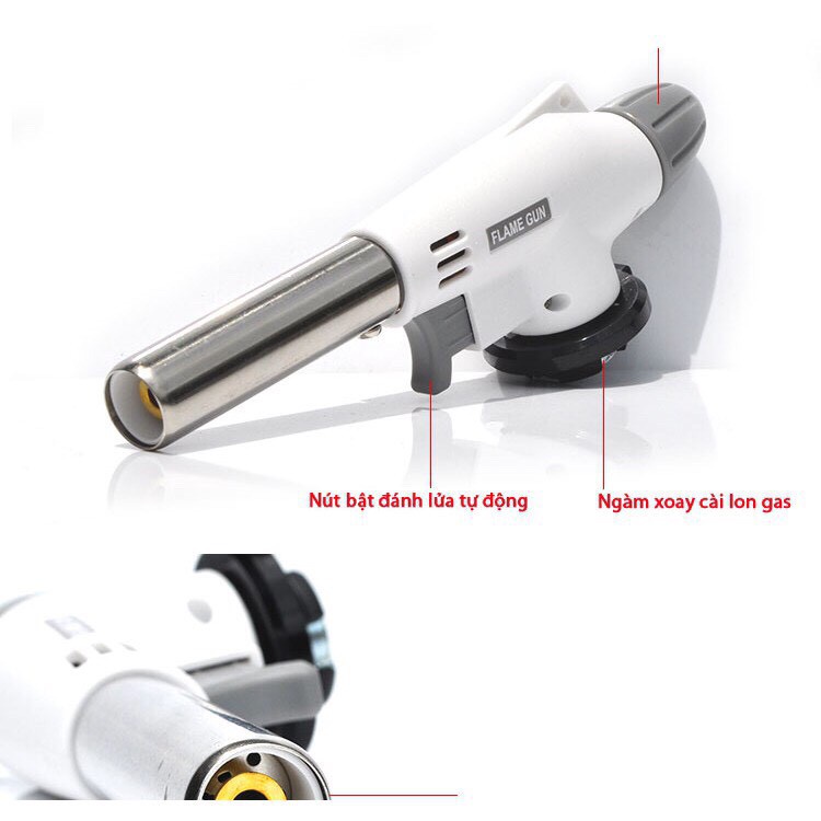 Súng Khò Gas Điện Tử Cầm Tay Sử Dụng Bình Ga Mini 920 Trắng ntt95