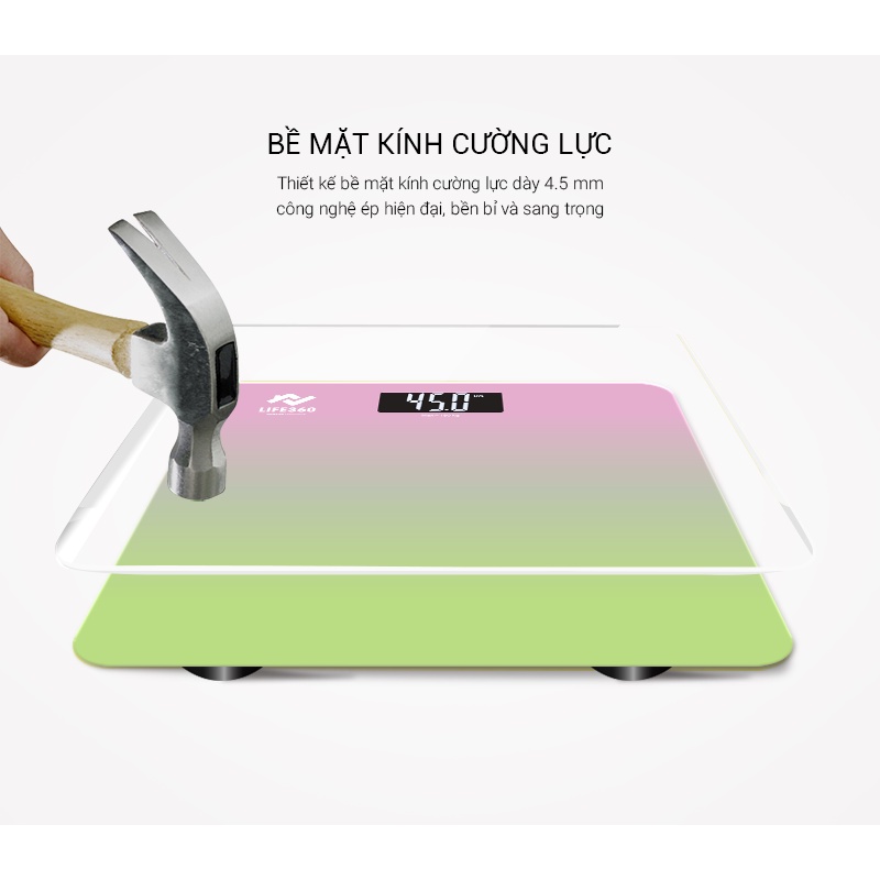 Ảnh Cân ĐIện Tử Sức Khỏe Life360 AL-S22C - Cân Điện Tử Thông MInh- Hàng Chính Hãng 4