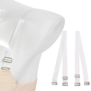 Dây đai áo ngực bằng silicon trong suốt co giãn mặt nhám điều chỉnh được với khóa kim loại tiện dụng cho nữ