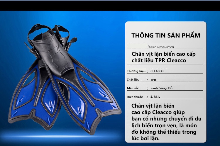 Mô tả Chân Vịt Bơi Lặn Biển Bảo Hành 12 Tháng Chân Vịt Lặn Người Lớn Chất Liệu TPR Có Thể Điều Chỉnh Dây Cleacco CV Boro Sport - 2