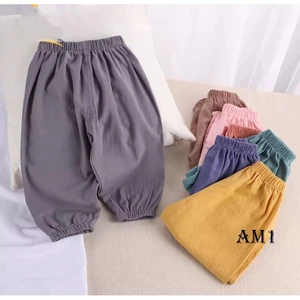 Quần dài bé trai và quần dài bé gái vải đũi QATE236 - quần chục cho bé TB364