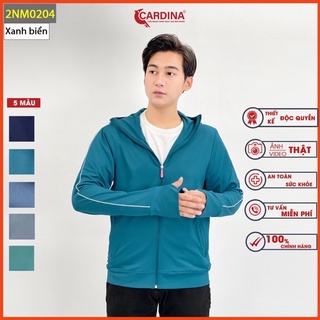 Áo chống nắng nam CARDINA 2 lớp chất thun lạnh cao cấp viền thể thao chống tia UV thiết kế lưới tản nhiệt 4NHM02.