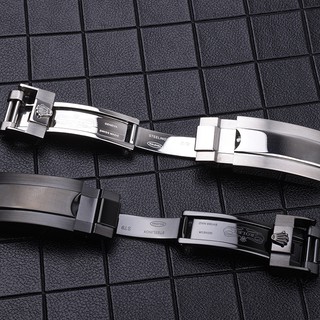 16 * 9mm Bàn Chải Thép 316L Dây Đeo Đồng Hồ Khóa Cho Rolex DAYTONA Vòng Tay Dây Da Cao Su Oyster Submariner GMT