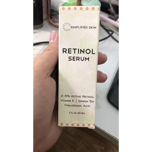 Retinol Serum 2.5% for Face & Eyes (2 oz) with Vitamin A, E, Hyaluronic Acid & Green Tea for Anti-Aging, Simplified Skin