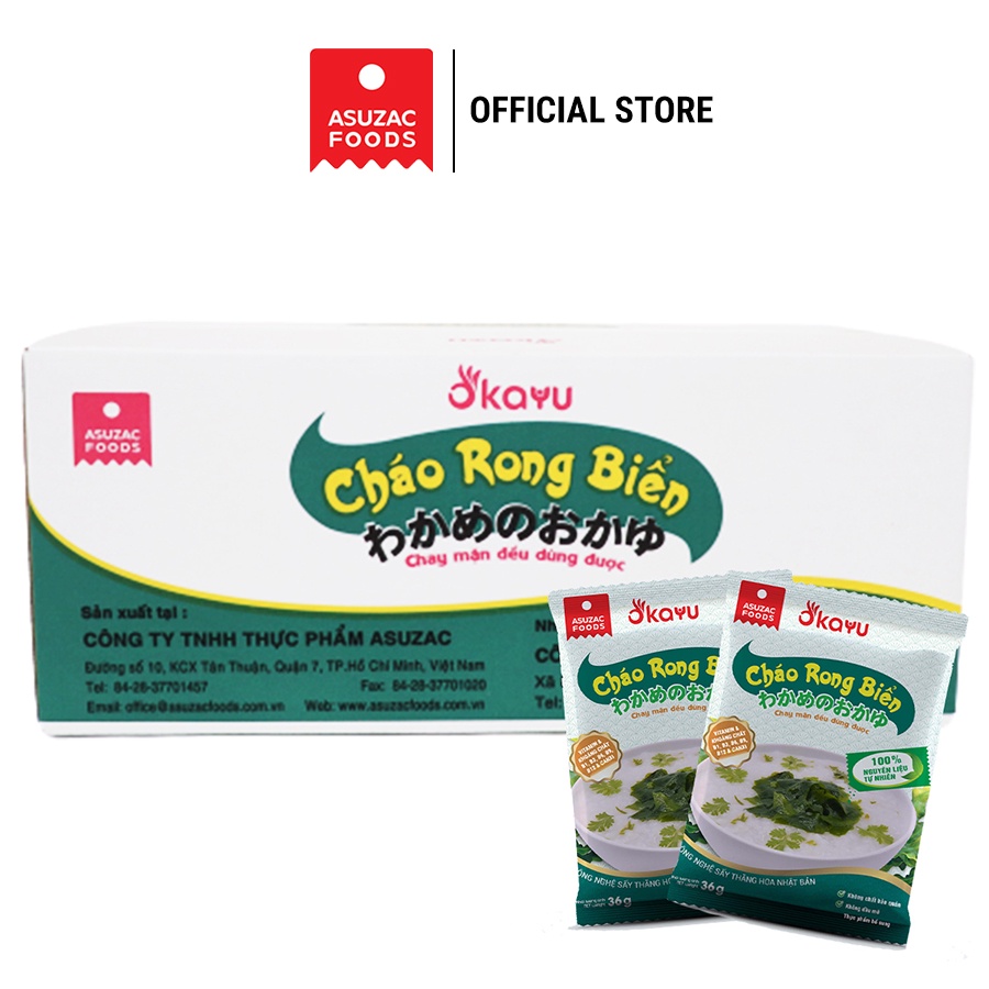 Thùng 30 gói Cháo rong biển Asuzac (36g x 30 gói) | Shopee Việt Nam