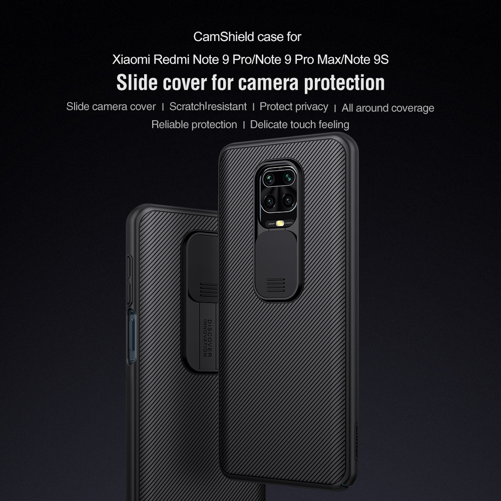 Ảnh Ốp Điện Thoại Nillkin CamShield Cho Xiaomi Redmi Note 9 Pro / 9 Pro Max / 9s Có Nắp Trượt Bảo Vệ Camera Bằng PC Cứng 2