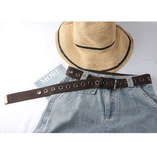 Thắt lưng vải canvas Broobelt một hàng lỗ màu nâu đen, dây nịt dù unisex ulzzang cho nam nữ