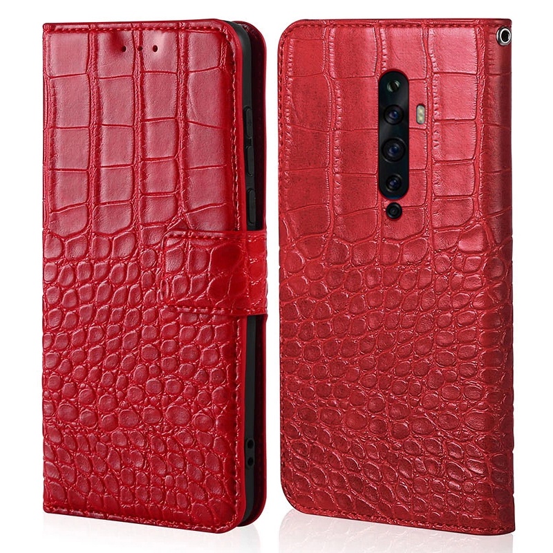 Ốp Điện Thoại Da Cá Sấu Lật Cho OPPO Reno2 Z 2 F Reno 2Z 2F