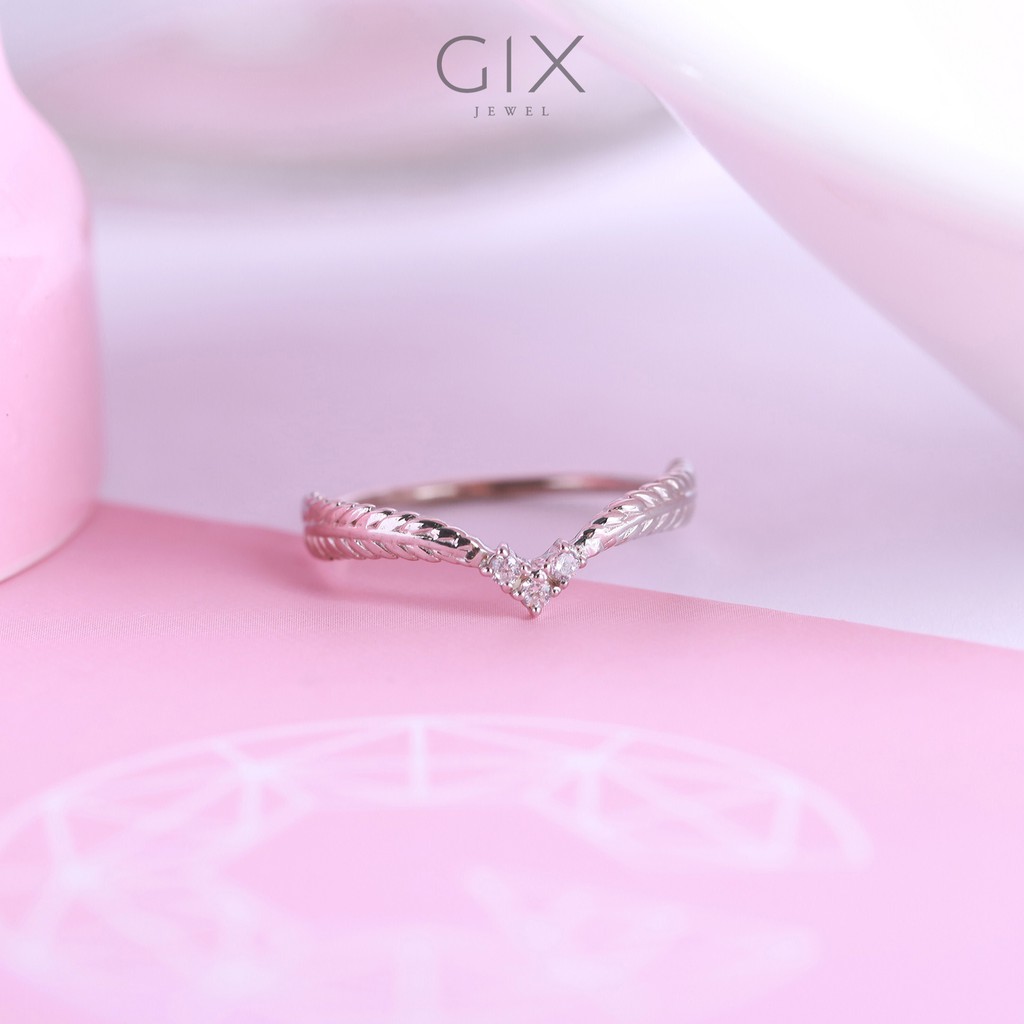 Ảnh Nhẫn trơn mặt chữ V sang trọng Gix Jewel SPGN105 1