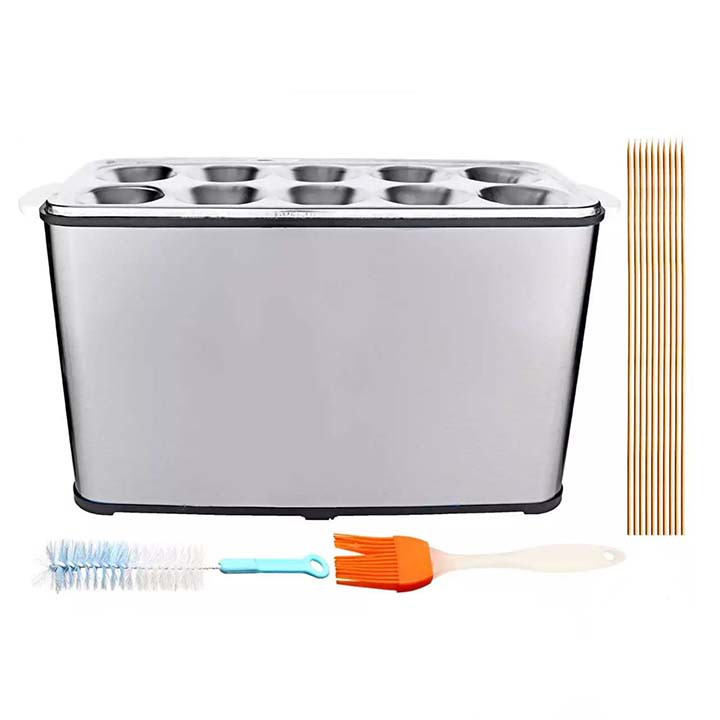 Máy làm trứng cuộn 1400W tốc độ gia nhiệt nhanh, 10 ống đẩy tự động