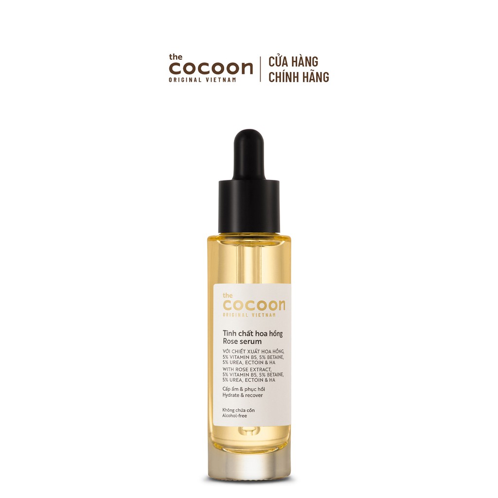 HÀNG TẶNG KHÔNG BÁN - Tinh Chất Hoa Hồng (serum) với 5% vitamin B5 cấp ẩm chuyên sâu & làm mềm mịn da Cocoon 30ml