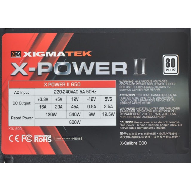 Nguồn XIGMATEK X-POWER X-650 Chính hãng Mai Hoàng bảo hành 36 tháng | BigBuy360 - bigbuy360.vn